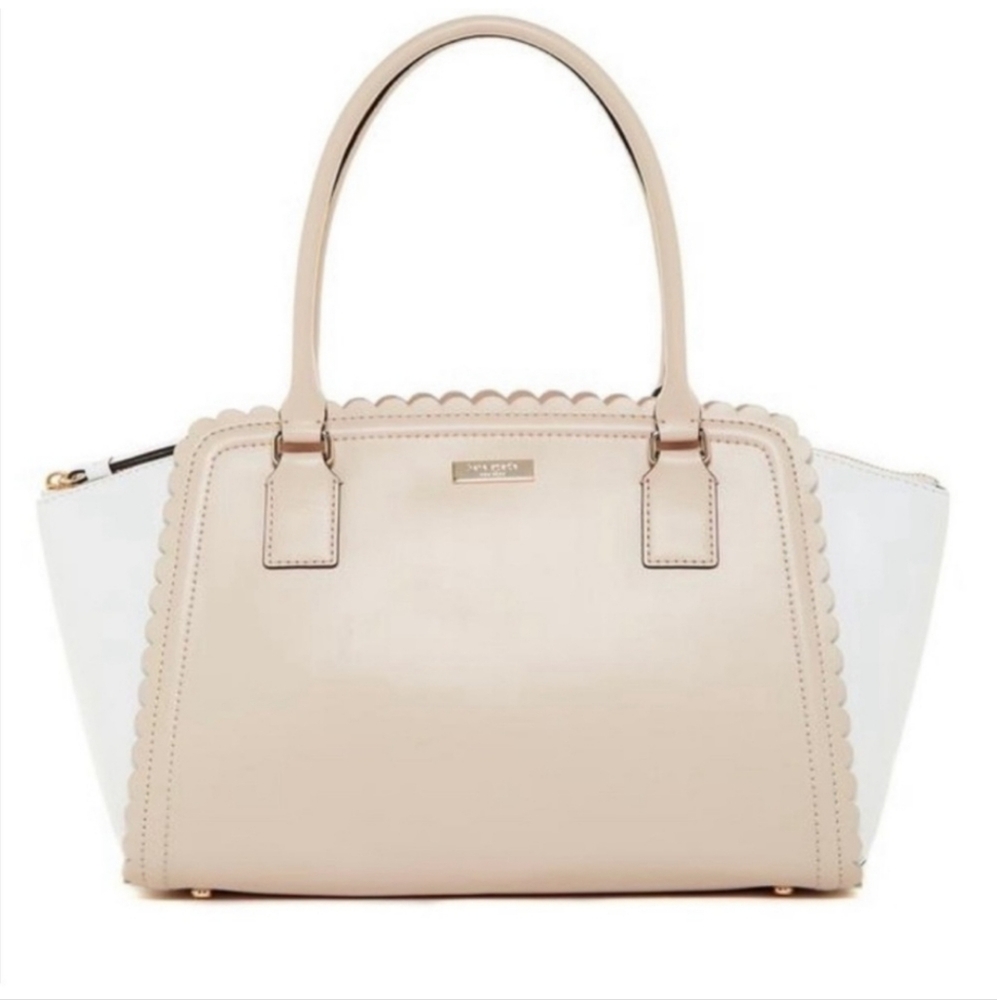 Kate Spade Lilac Road Marguerite Dome Leather Satchel Tote Bag.